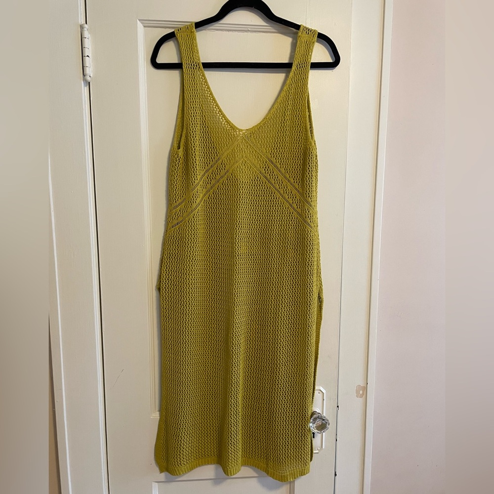 Green open weave tunic/beach coverup,size smalll